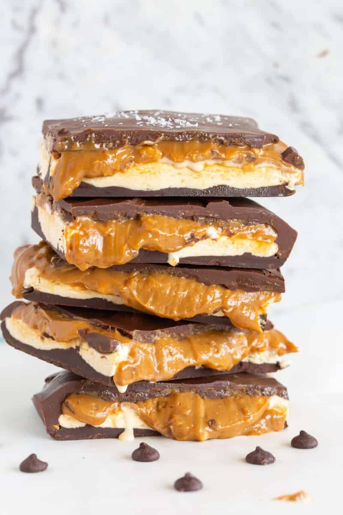 A stack of Vegan Snickers.