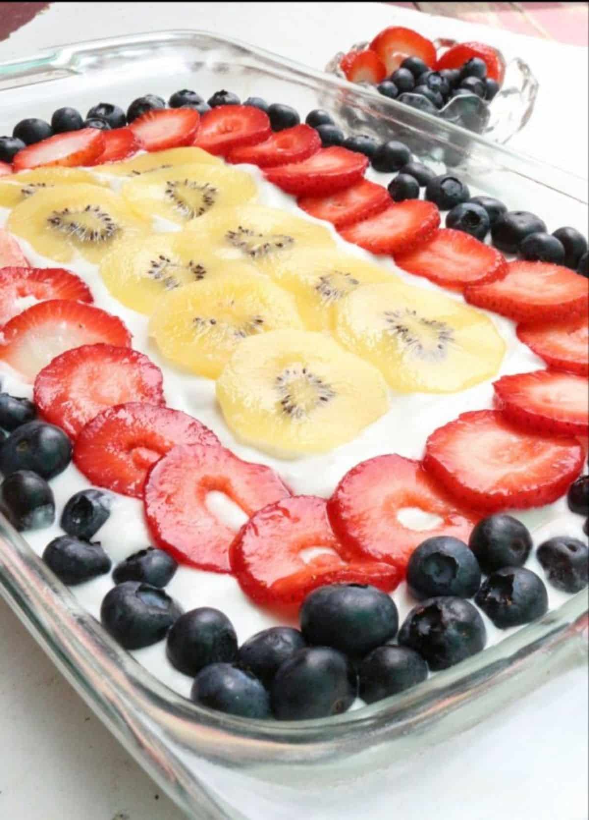 Gluten-Free Dairy-Free Tres Leches Cake in a baking tray.