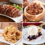 Four images of gluten-free meals.