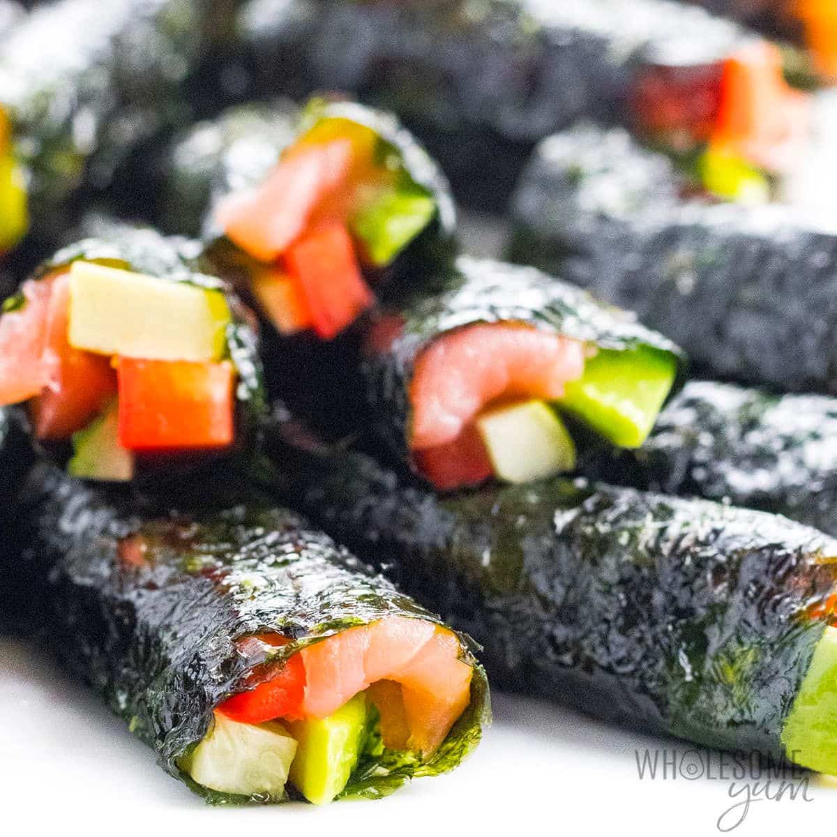 Crunchy Keto Sushi Rolls.