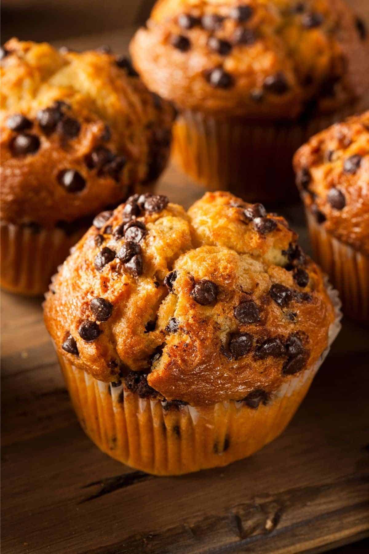 Delicious Cassava Flour Chocolate Chip Muffins.