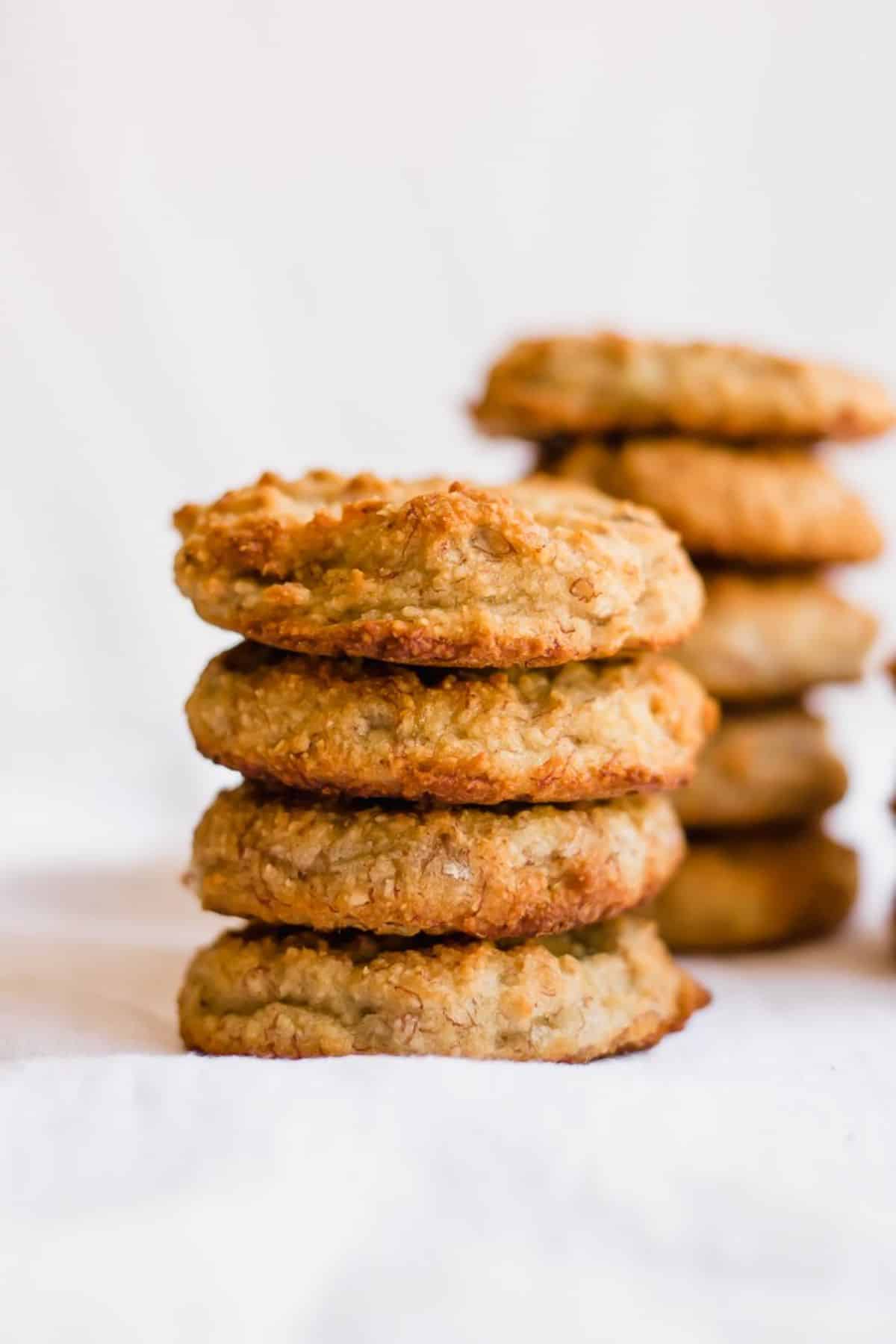 Piles of delicious Banana Bread Cookies.