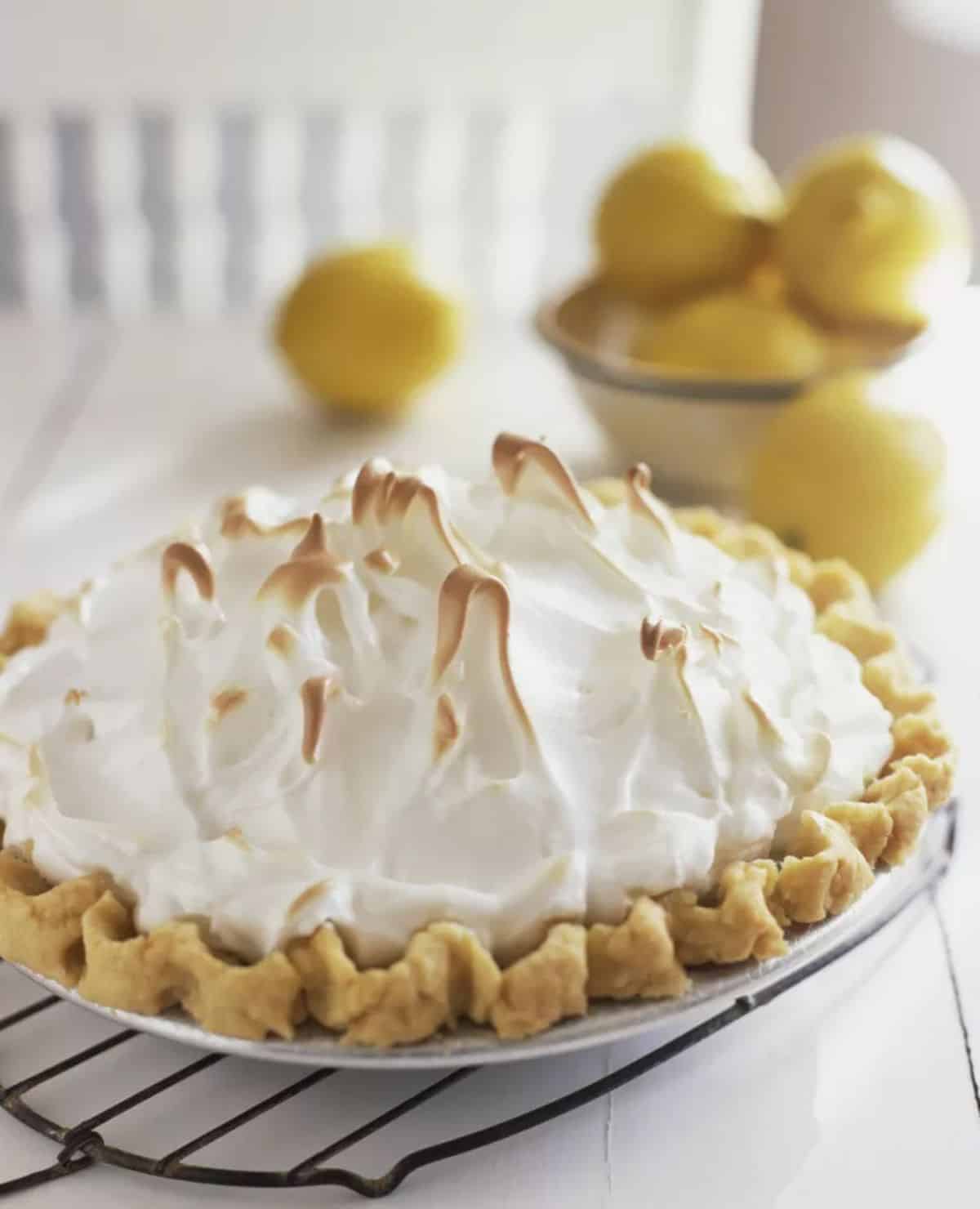 Scrumptious Gluten-Free Lemon Meringue Pie on a plate.