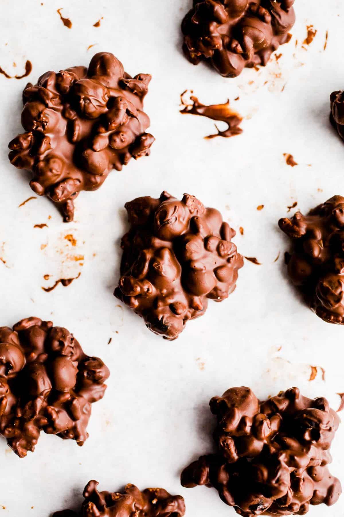 Scrumptious Chocolate-Covered Blueberry Clusters.