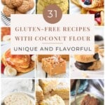 31 Gluten-Free Recipes with Coconut Flour (Unique and Flavorful) pinterest image.