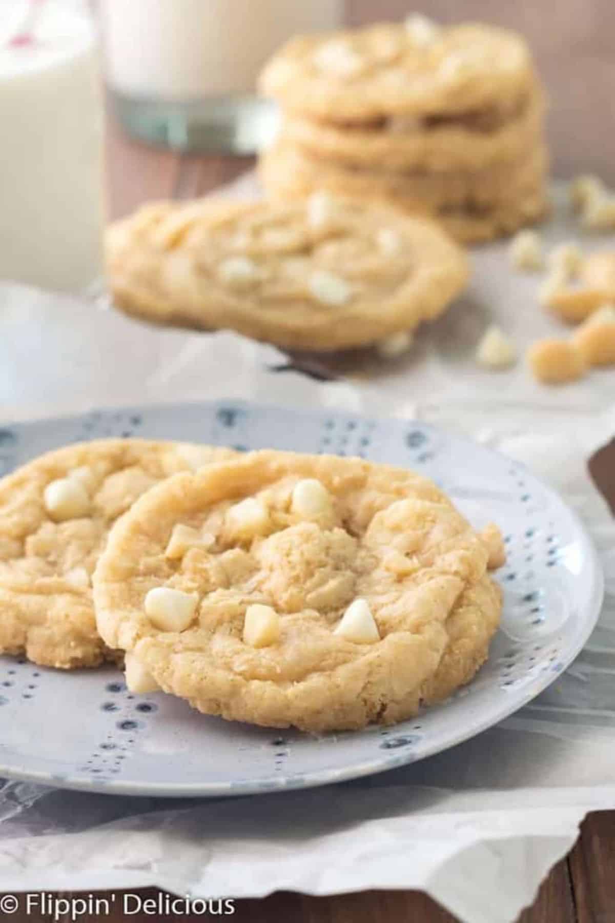 Scrumptious Gluten-Free White Chocolate Macadamia Nut Cookies.