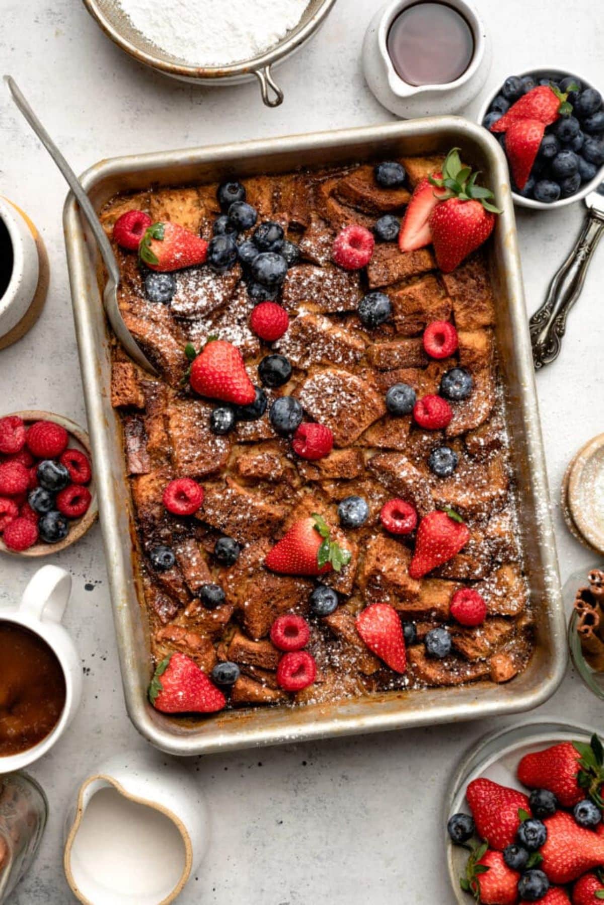 Flavorful Gluten-Free French Toast in a casserole.