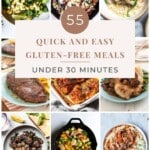 55 Quick and Easy Gluten-Free Meals (Under 30 Minutes) pinterest image.