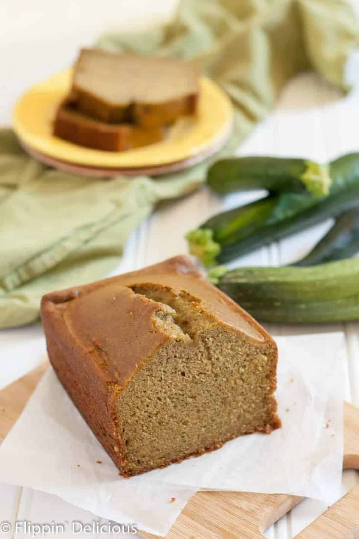 Flavorful Blender Zucchini Bread on a table.